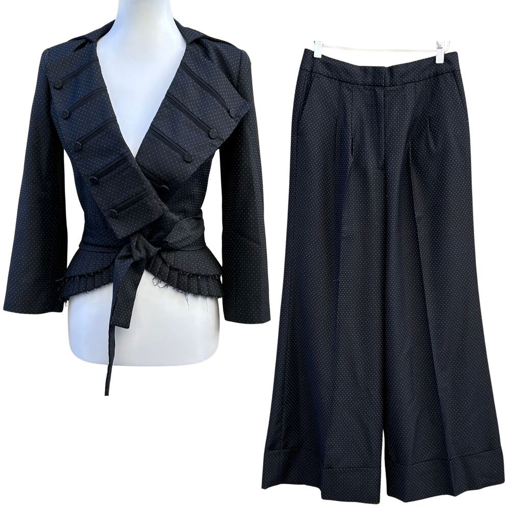L.A.M.B Womens 2 Piece Blazer Pant Suit, 2005 Dark Navy - Picture 2 of 14